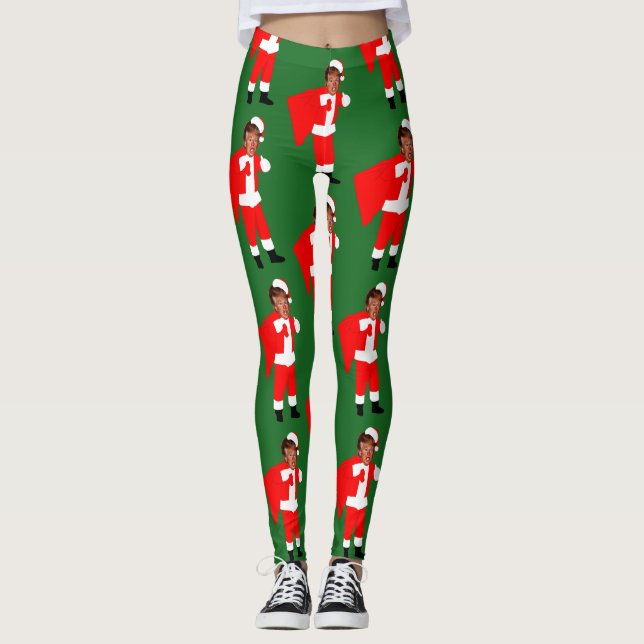 Legging papais noeis do xmas donald trump (Frente)