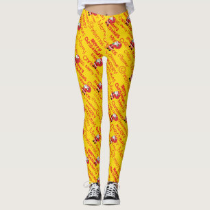 Legging Papais noeis e gráfico Feliz Natal