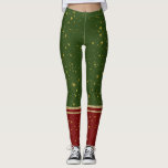 Legging Papais noeis Elf Red e Green Christmas<br><div class="desc">Leggings vermelhas e verdes absolutamente hilariantes com meias esportivas falsas e muitos brilhos dourados que vão parecer incríveis na sua festa de suéter feia.</div>