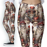 Legging Papais noeis Gótica-Festivos<br><div class="desc">Abraçar gótmas com estas Papais noeis de Steampunk. Os crânios de papai noel não usam chapéus vermelhos de topo, exuando o estilo dos Papais noeis verdadeiros com barbas brancas que fluem muito. Saia em estilo ou mostre seu amor por vibrações steampunk e gótica na academia ou classe yoga. Não perca...</div>