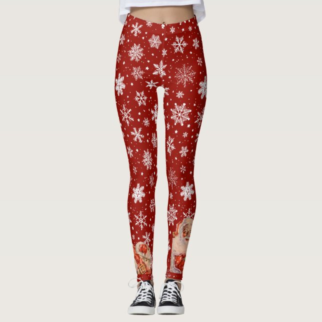 Legging Papais noeis na neve (Frente)