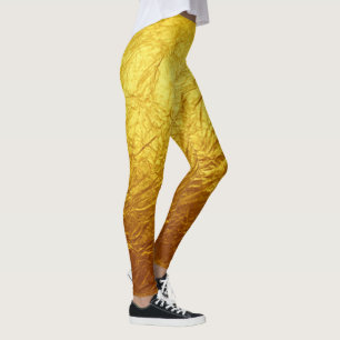 Legging PAPEL DE OURO PURO Padrão + seu texto / foto