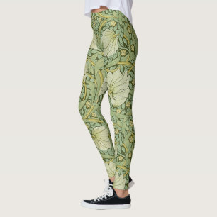 Legging Papel de Parede Floral Azul Pimpinela de William M