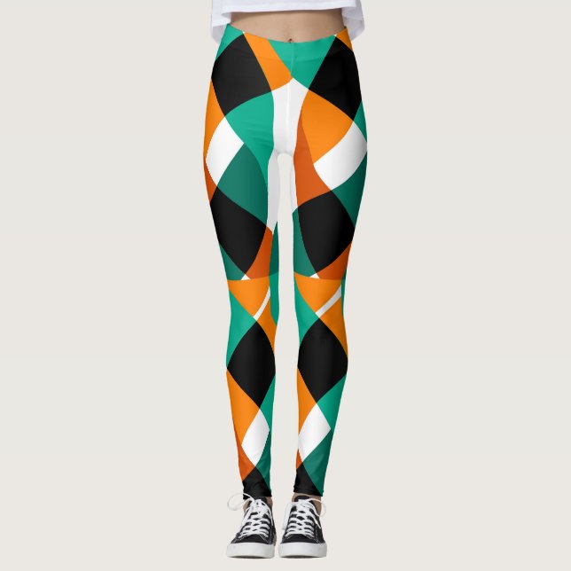 Legging Papel de parede retrô: Design de vinheta (Frente)