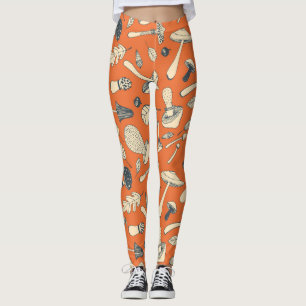Legging Papel de parede Sensível de Cogumelo Doodal