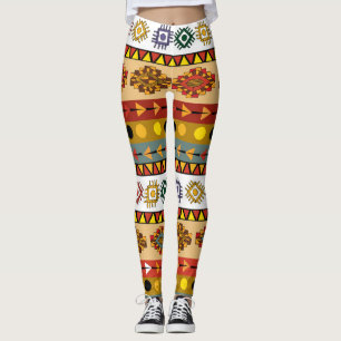 Legging Papel de parede tribal, design artístico.