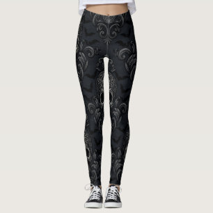 Legging Papel de Seda Gótico Vitoriano Vintage Halloween C