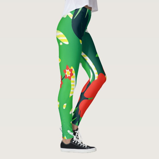 Legging Papel digital tropical-| Zazzle_Growth. (Direita)