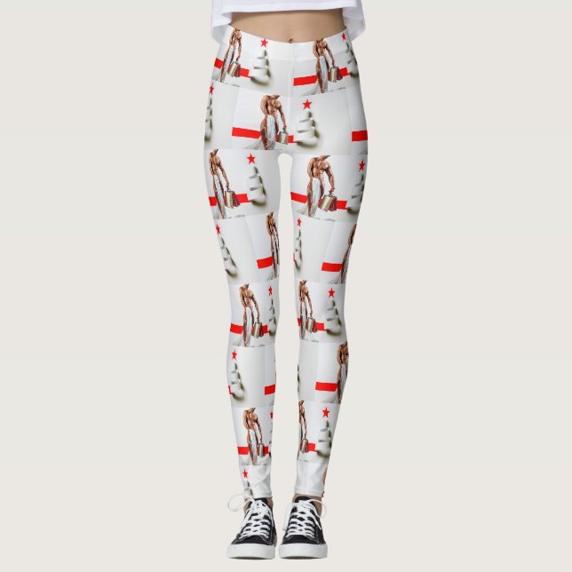 Legging Papel espiral branco do SlipperyJoe's compras de N (Frente)