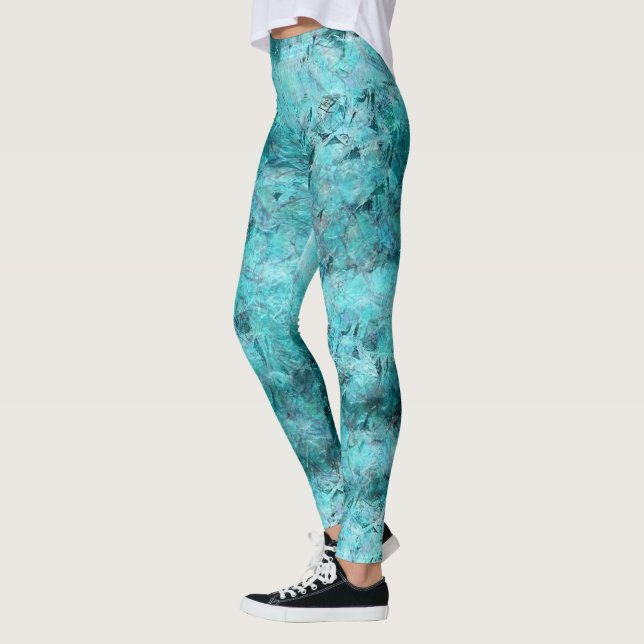 Legging Papel néon azul amassado (Esquerda)