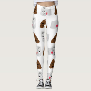 Legging papel para cocô emoji e papel higiênico