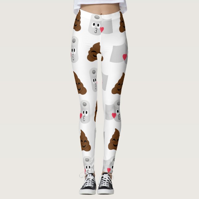 Legging papel para cocô emoji e papel higiênico (Frente)