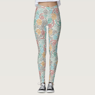Legging Papel rumpled rico do bordado