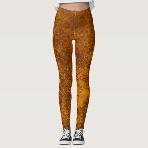Legging papel rústico abstrato dourado