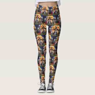 Legging Papillon Dogs Pumpkin Halloween Engraçado