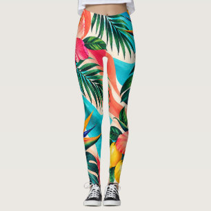 Legging Paraíso Botânico de Hibisco Tropical Arte