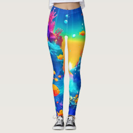 Legging Paraíso Subaquático Vibrante Encontrado