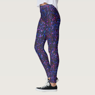 Legging Parece azul e cor-de-rosa texturizado na parede