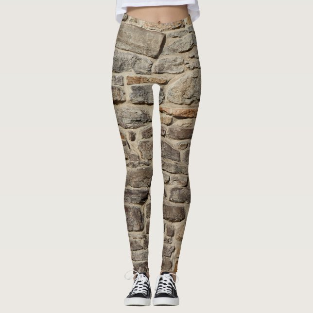 Legging Parede de pedra russa, decoração texturizada (Frente)