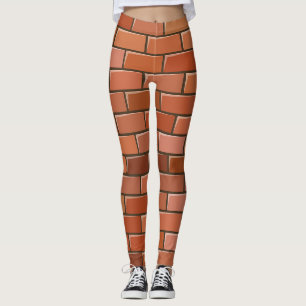 Legging parede de tijolos