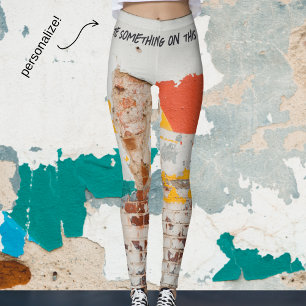 Legging Parede pintada antiga com grafite