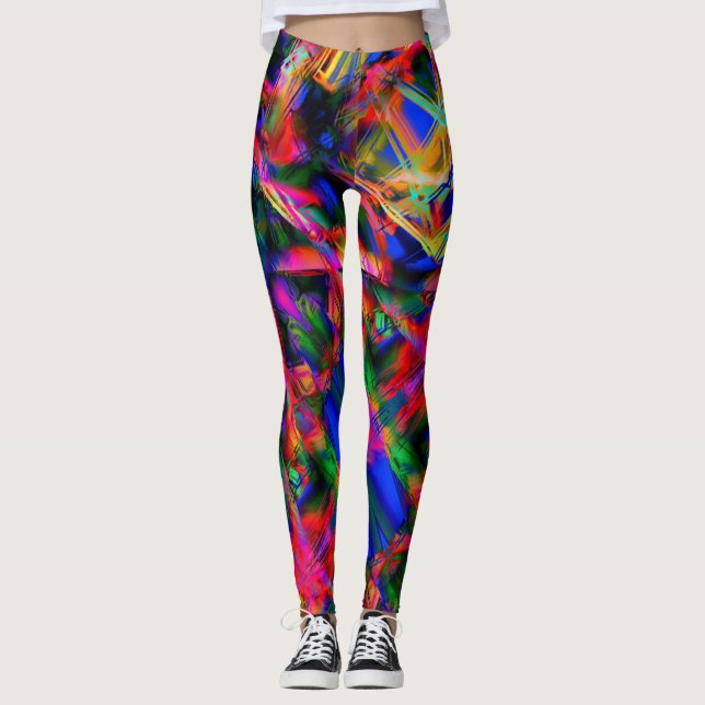 Legging Pares tortos com "pinceladas" coloridas (Frente)