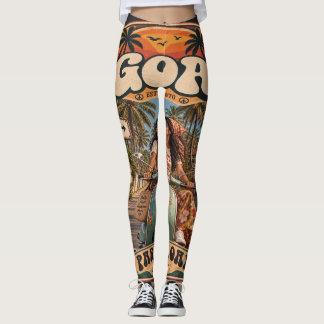 Legging Parra Road — Garota de Bicicleta, Ícone Costeiro d