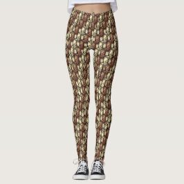 Legging Partes retangulares, esmeriladas e ouros