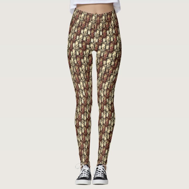 Legging Partes retangulares, esmeriladas e ouros (Frente)