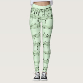 Legging Partitura verde