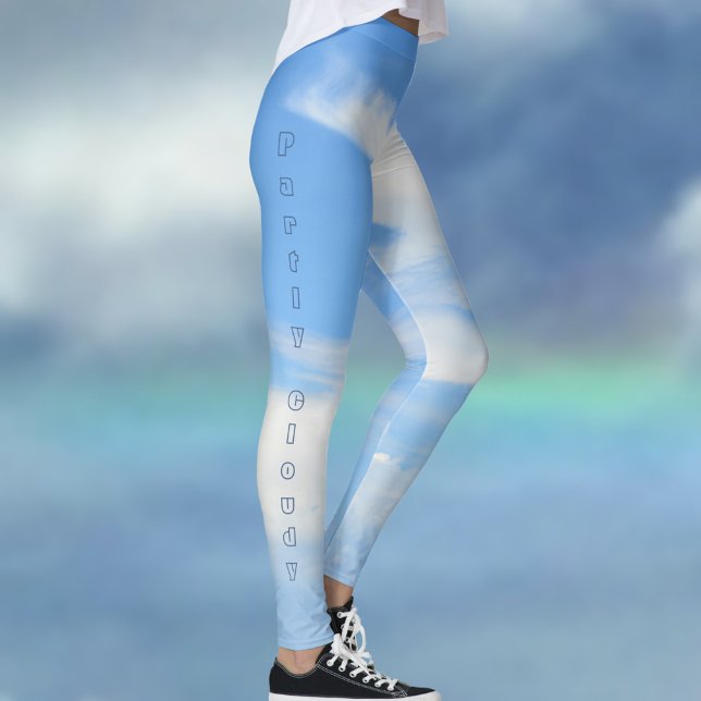 Legging Partly Cloudy Blue Sky Chic Blue and White (Criador carregado)