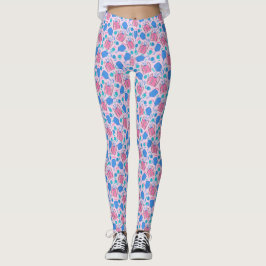 Legging Pás de piclebol e pincéis Padrões Rosa
