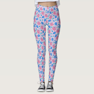Legging Pás de piclebol e pincéis Padrões Rosa