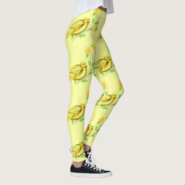 Legging Pássaro Amarelo Pequeno (Direita)