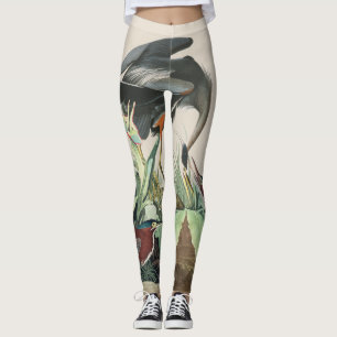Legging Pássaro da garça-real do Bluebird de Audubon por
