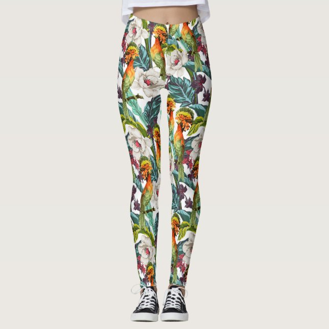 Legging Pássaro e Flor Exótico 2 (Frente)