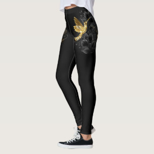 Legging Pássaro Humino Negro e Dourado