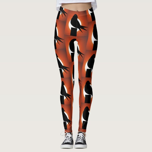 Legging Pássaro preto Silhoule Sun Thunder_Cove (Frente)
