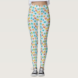 Legging Pássaro Verde Amarelo Azul