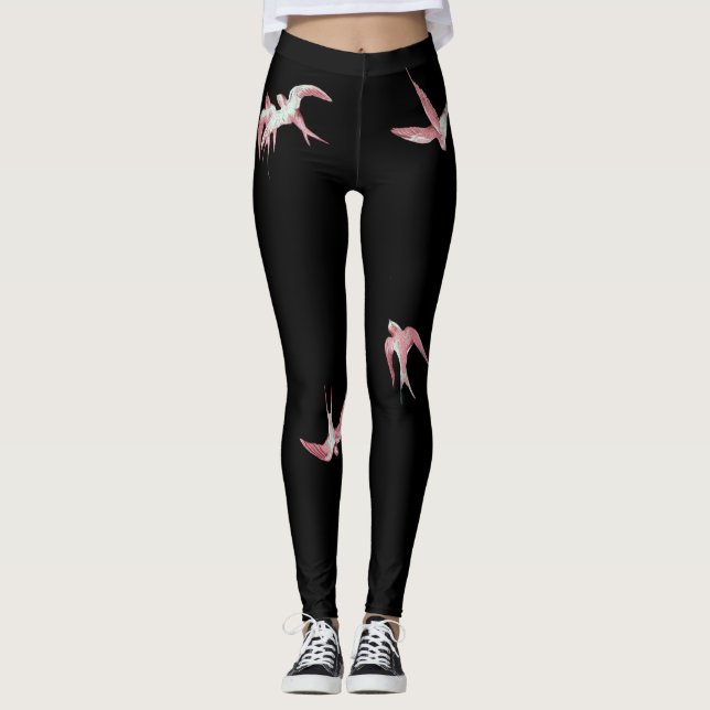 LEGGING PÁSSAROS COR-DE-ROSA (Frente)