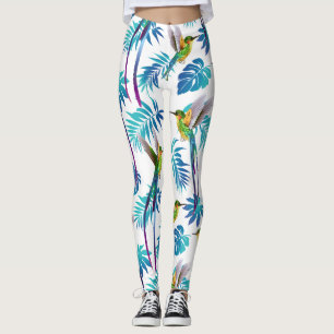 Legging Pássaros-do-mar Tropicais Longos
