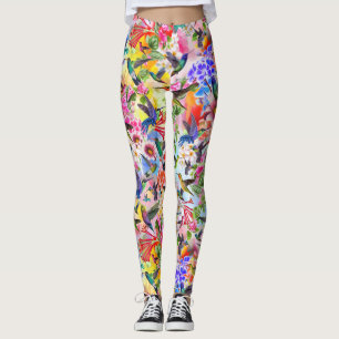 Legging Pássaros e flores