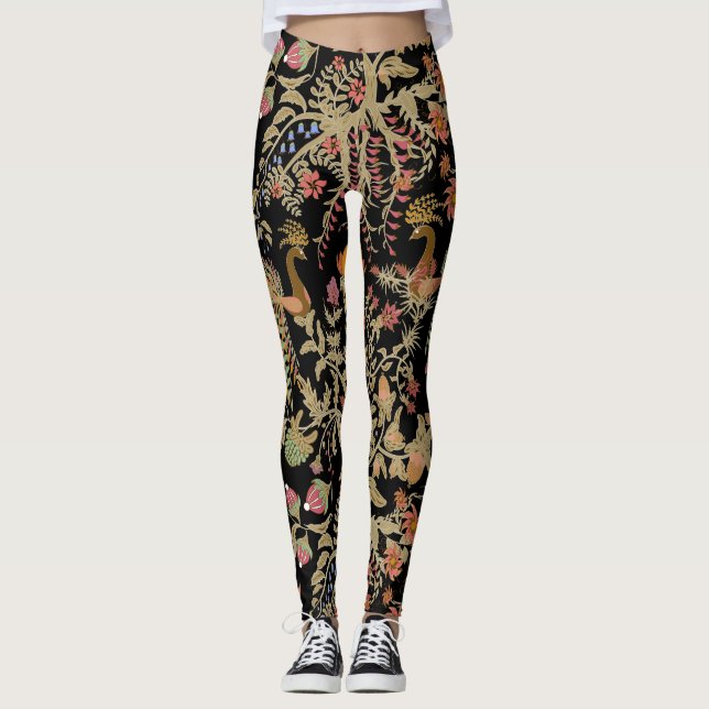 Legging Pássaros Florais Chineses (Frente)