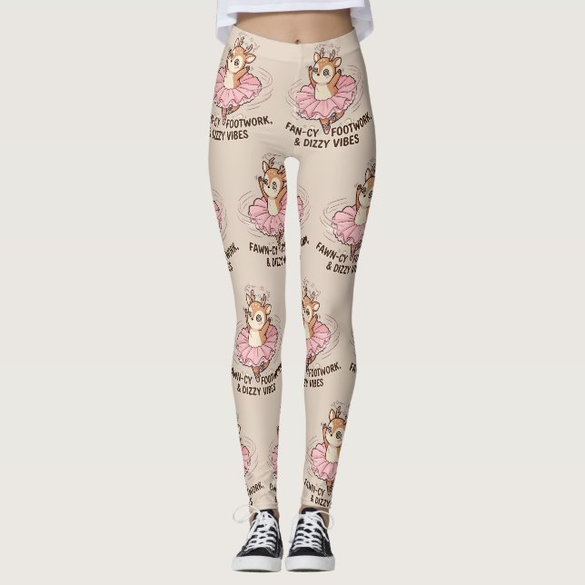 Legging Passos de Corça e Vibrações Tontas (Frente)
