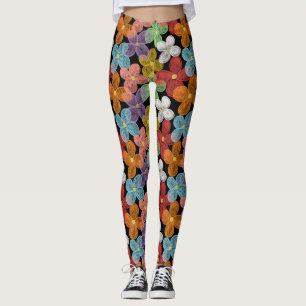 Legging Pasta de bolso do Chalk Daisies