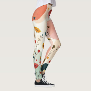 Legging Pasta Floral de Pickleball Whimsical Wildflower