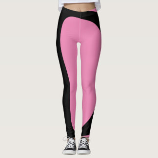 Legging pasta &preta cor-de-rosa