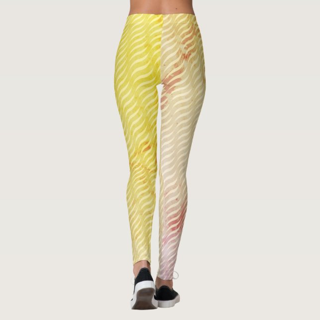 Legging Pasta Verde de Poeira Magica onduladaPadrões sem c (Verso)