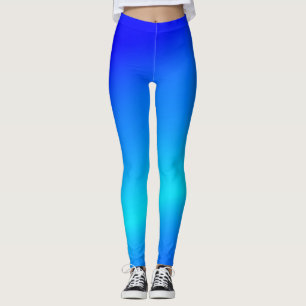 Legging Pastel abstrato de cor azul-ópera ombre