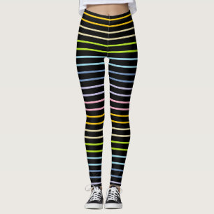 Legging Pastel - Arco-íris - Escuro Preto